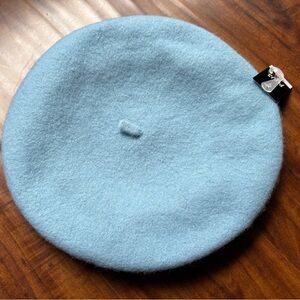 Wool Blend Light Blue Beret from Paris